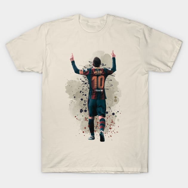 Leo Messi Barca T-Shirt by Lottz_Design 